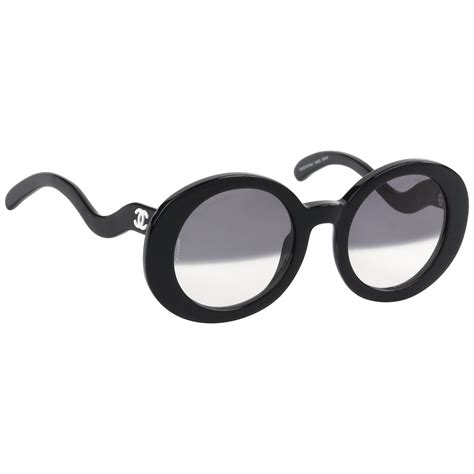 chanel sunglasses round half tint